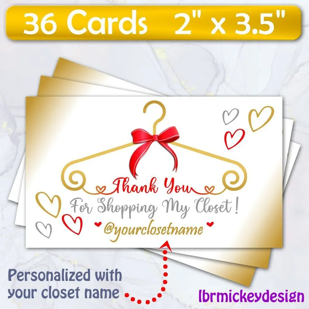 36 Thank You Cards